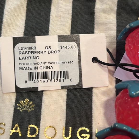 LELE  SADOUGHI-RASPBERRY LINEAR DROP
EARRINGS-NWT +Dust Bag - Picture 4 of 4